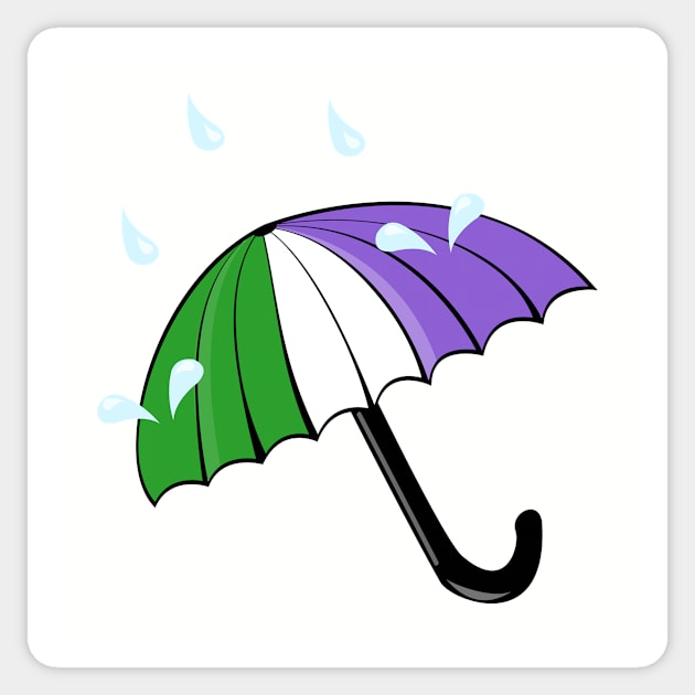 Pridin' in the Rain Sticker by traditionation